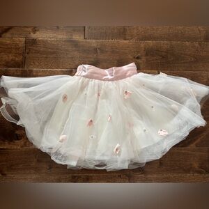 🎀 Monique Lhuillier Pink and White Tulle Skirt (from Pottery Barn Kids)